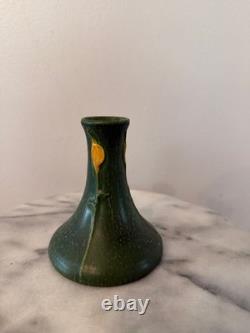 Ephraim Faience Pottery Budding Candlestick 4.5 x 4 Kevin Hicks #971 Green