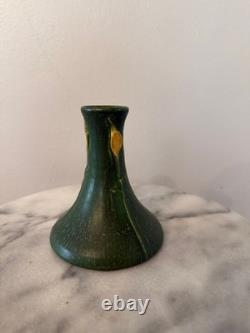 Ephraim Faience Pottery Budding Candlestick 4.5 x 4 Kevin Hicks #971 Green