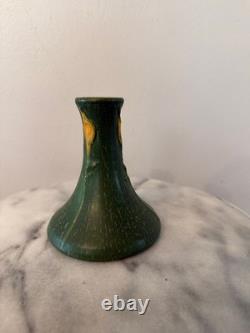 Ephraim Faience Pottery Budding Candlestick 4.5 x 4 Kevin Hicks #971 Green