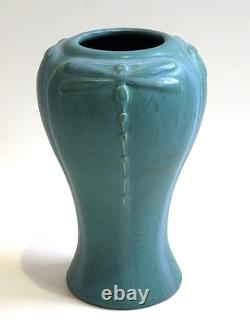 Ephraim Faience Pottery Darner Vase Dragonfly Arts & Crafts Retired #818 Nice