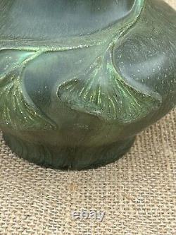 Ephraim Faience Pottery Experimental Morris Vase Ginko With Provenance 3 3/4 08