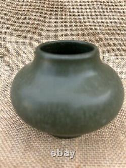 Ephraim Faience Pottery Experimental Morris Vase Ginko With Provenance 3 3/4 08