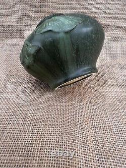 Ephraim Faience Pottery Experimental Morris Vase Ginko With Provenance 3 3/4 08