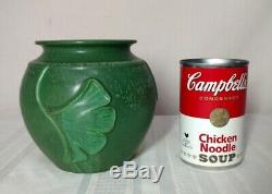 Ephraim Pottery, Ginkgo Leaves Vase, Great Arts & Crafts Theme, Cucumber Green