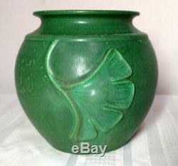 Ephraim Pottery, Ginkgo Leaves Vase, Great Arts & Crafts Theme, Cucumber Green