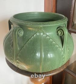 Ephraim Pottery LARGE Vase Arts & Crafts California Fiddlehead Ken Nekola Grueby