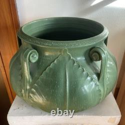 Ephraim Pottery LARGE Vase Arts & Crafts California Fiddlehead Ken Nekola Grueby
