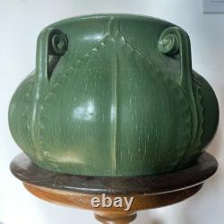 Ephraim Pottery LARGE Vase Arts & Crafts California Fiddlehead Ken Nekola Grueby