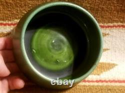 FINE ARTS & CRAFTS HAMPSHIRE POTTERY Sm TAPR BOWL MATTE GREEN EMORETTA ROBERTSON