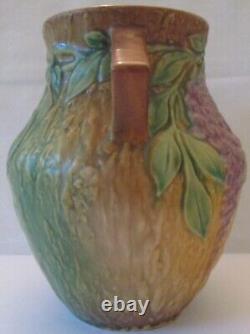 FLOWER VASE! Vintage ROSEVILLE ART pottery arts & crafts WISTERIA pattern EXC
