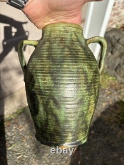 FULPER Colonial Ware Vase 9 h x 7 wide ARTS CRAFTS MISSION pottery green
