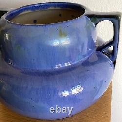 FULPER POTTERY LARGE HEAVY BLUE Arts and Crafts Vase Antique