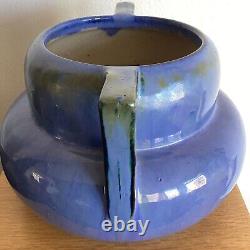 FULPER POTTERY LARGE HEAVY BLUE Arts and Crafts Vase Antique