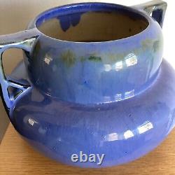 FULPER POTTERY LARGE HEAVY BLUE Arts and Crafts Vase Antique