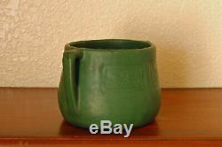 Fantastic Antique Weller Pottery Arts Crafts Bedford Matte Green 2-Handled Bowl