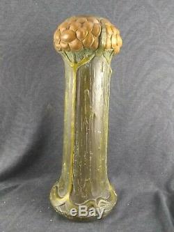 Fine Large Austrian Secessionist Arts & Crafts Pottery Amphora Vase Signed