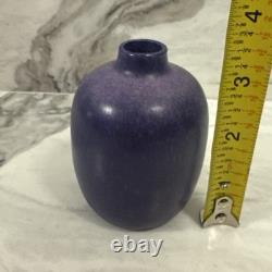 Fine Quality Handmade Purple Small Art Pottery Cabinet Vase Artist Signed