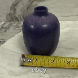 Fine Quality Handmade Purple Small Art Pottery Cabinet Vase Artist Signed