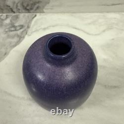 Fine Quality Handmade Purple Small Art Pottery Cabinet Vase Artist Signed