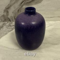 Fine Quality Handmade Purple Small Art Pottery Cabinet Vase Artist Signed