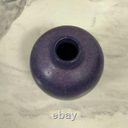 Fine Quality Handmade Purple Small Art Pottery Cabinet Vase Artist Signed