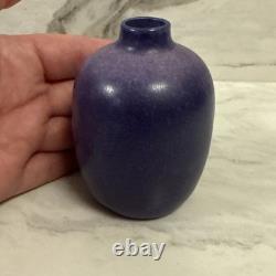 Fine Quality Handmade Purple Small Art Pottery Cabinet Vase Artist Signed
