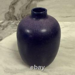 Fine Quality Handmade Purple Small Art Pottery Cabinet Vase Artist Signed