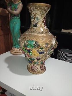 Folk Art Vintage Vase Arts And Crafts Pottery