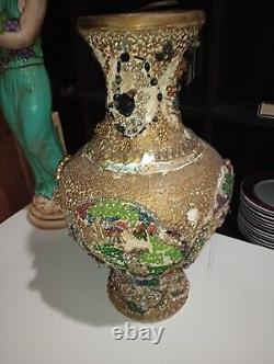 Folk Art Vintage Vase Arts And Crafts Pottery