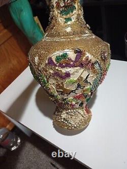 Folk Art Vintage Vase Arts And Crafts Pottery