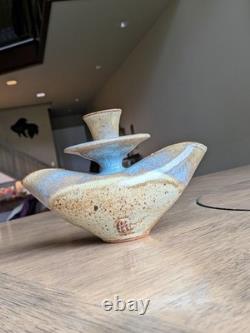 Frank Phillips Ashland Oregon Studio Pottery Candle Holder Pond Farm VTG 60's-70