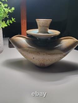 Frank Phillips Ashland Oregon Studio Pottery Candle Holder Pond Farm VTG 60's-70