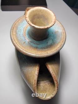 Frank Phillips Ashland Oregon Studio Pottery Candle Holder Pond Farm VTG 60's-70