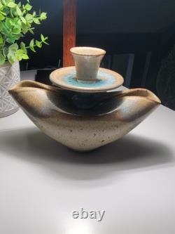 Frank Phillips Ashland Oregon Studio Pottery Candle Holder Pond Farm VTG 60's-70