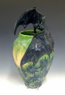 Freiwald Art Pottery Bat vase arts and crafts art nouveau amphora jugendstil
