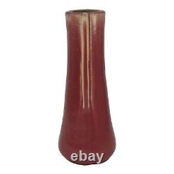 Fulper 1909-11 Vintage Arts And Crafts Pottery Mottled Red Glaze Ceramic Vase 27