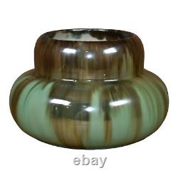 Fulper 1909-17 Arts And Crafts Pottery Flemington Green Brown Flambe Vase 37