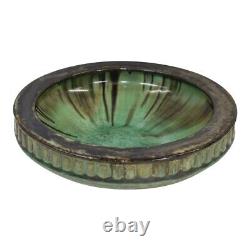 Fulper 1909-17 Arts And Crafts Pottery Flemington Green Flambe Ceramic Bowl 407