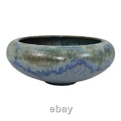 Fulper 1909-17 Vintage Arts And Crafts Pottery Blue Flambe Ceramic Bowl 437