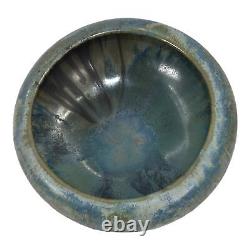 Fulper 1909-17 Vintage Arts And Crafts Pottery Blue Flambe Ceramic Bowl 437