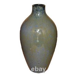 Fulper 1909-17 Vintage Arts And Crafts Pottery Blue Green Ceramic Ovoid Vase 20