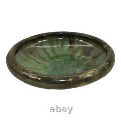 Fulper 1910-16 Vintage Arts And Crafts Pottery Green Glaze Ceramic Bowl 027