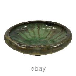 Fulper 1910-16 Vintage Arts And Crafts Pottery Green Glaze Ceramic Bowl 027