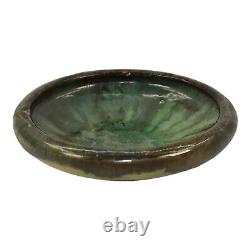 Fulper 1910-16 Vintage Arts And Crafts Pottery Green Glaze Ceramic Bowl 027