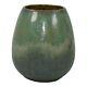 Fulper 1910s Vintage Arts And Crafts Pottery Green Flambe Ceramic Vase 011