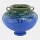 Fulper 1917-1923 Arts And Crafts Pottery Green Blue Drip Glaze Ceramic Vase 594