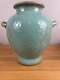 Fulper 1917-1927 Arts And Crafts Pottery Green Crystalline Ceramic Urn Vase 490