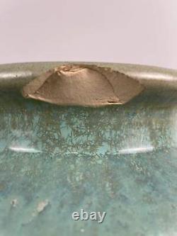 Fulper 1917-1927 Arts And Crafts Pottery Green Crystalline Ceramic Urn Vase 490