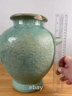 Fulper 1917-1927 Arts And Crafts Pottery Green Crystalline Ceramic Urn Vase 490