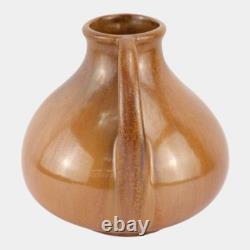 Fulper 1917-1934 Arts And Crafts Pottery Copper Brown Ceramic Handled Vase 642